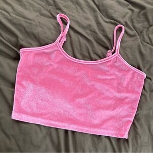 Pink Velvet Crop Top